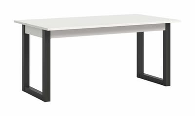 Seattle uitschuifbare eettafel wit NB grijs NB - 90x160x76cm