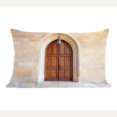 Sierkussens - Kussentjes Woonkamer - 50x30 cm - Houten - Deur - Lantaarn