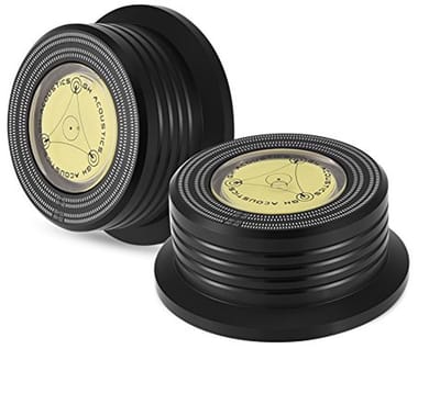 Disc Record Stabilizer 50Hz Aluminium platenspeler met waterpas - Geschikt voor LP platenspeler - Stabiliseert en verbetert geluidskwaliteit .