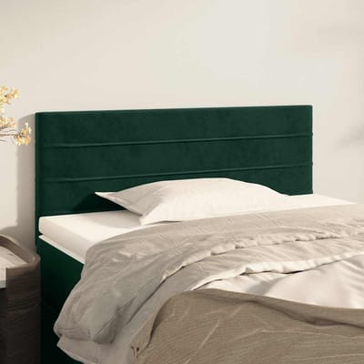 vidaXL - Hoofdbord - 80x5x78/88 - cm - fluweel - donkergroen