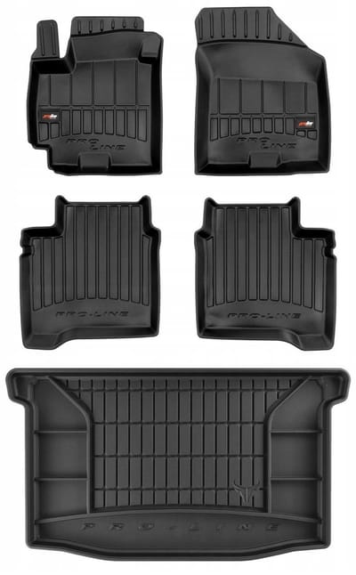 FROGUM Proline – Automatten + Kofferbakmat voor Suzuki Baleno III HB (vanaf 2016) – Perfecte pasvorm – Geurloos TPE – Hoogste bescherming