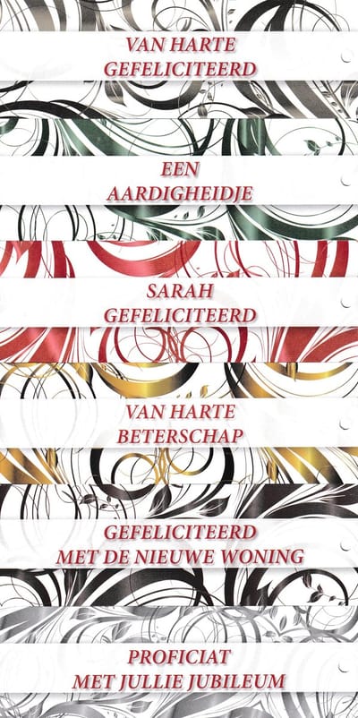 Bloemenkaartjes - 150 Stuks – Minikaartjes – 5 x 15 cm - Bloemist - Cadeau – BK-021