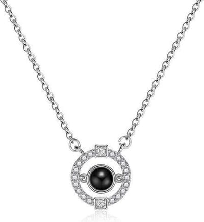 Zilveren Rondje 100 Talen Ik Hou Van Je Ketting - Zilveren Ketting - I Love You Ketting - Cadeau TIP- LIMITED EDITION