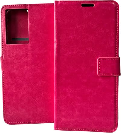 Portemonnee Book Case Hoesje Geschikt voor: Motorola Moto G200 5G roze