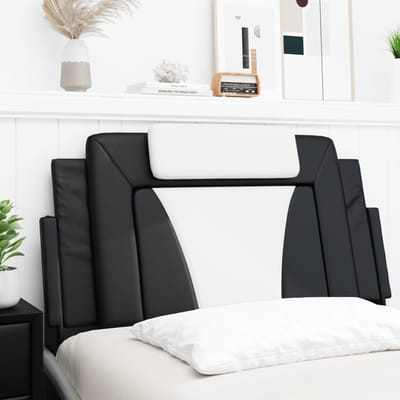 vidaXL - Hoofdbordkussen - "Viana" - Zwart-wit - 100 - cm - Kunstleer