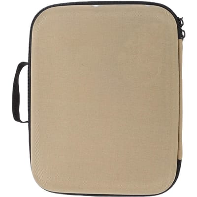 Contenant d'œufs d'extérieur à 12 compartiments Portefeuille Porteur d'œufs antichoc avec poignée de transport pour fête Pique-nique Voyage beige