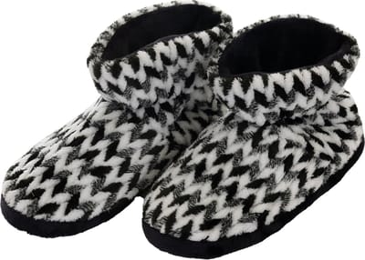 Fleece sloffen zigzag Pastunette - Zwart - Maat - 38/39