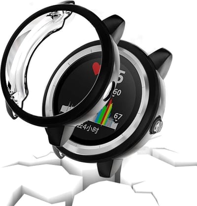 Strap-it TPU case - zwart bescherm hoesje geschikt voor Garmin Vivoactive 3 - zwarte beschermhoes voor Garmin Vivoactive 3
