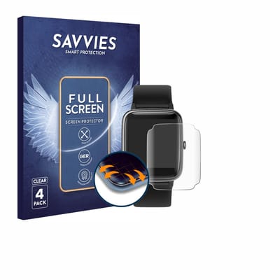 Savvies - Screenprotector voor Fitpolo ID205L / H205L 1.3" - Folie Beschermfolie transparant volledig dekking 4 Stuks
