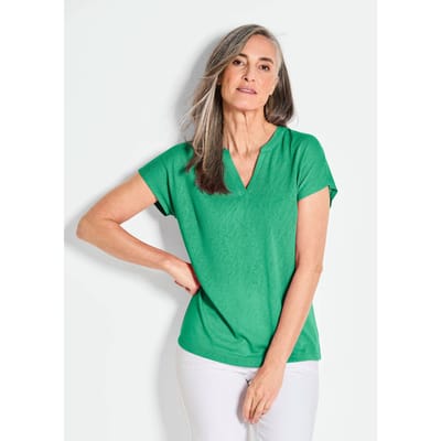 Shirt van luchtige viscose-jersey - groen - Gr. 42 van Goldner Fashion