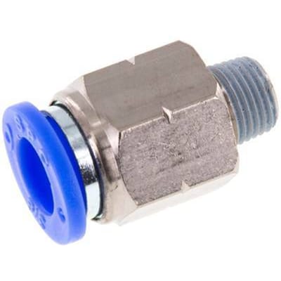 3/8'' x 1/8'' NPT Messing/PBT Insteekfitting Buitendraad NBR [2 Stuks]