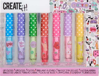 CREATE IT! Beauty Lip Gloss Fragrance & Glitter 7pcs.