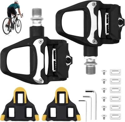 SnelShoppen - Fiets Pedalen Antislip Compatibel met Shimano SPD SL Wegfiets Pedalen Zonder Klik 9/16 Inch Bal Lagers voor MTB Gravel SDS Klik Pedalen