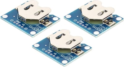 Knoopbatterij Module - CR2032 Houder - Elektronica Projecten - Eenvoudige Breadboard Invoer - 3 Stuks - Zilver