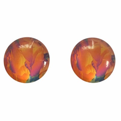 Clip oorbellen- Summer-2 cm oranje