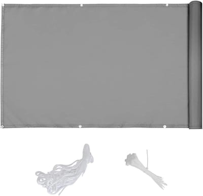 Balkon Privacy Scherm - Windscherm Tuin - Privacy Bescherming - UV Zonnewering - 135x1400cm - Lichtgrijs