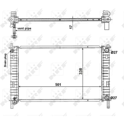 Radiator, motorkoeling NRF 56134