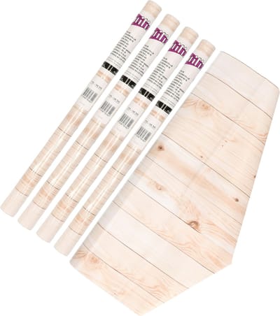 Decoratie plakfolie met houtnerf look - 4x - 45 cm x 2 meter - zelfklevend - kleeffolie - decoratiefolie