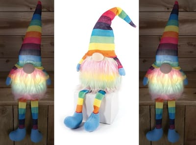 Premier Verlichte Staande Regenboogkabouter - 50cm