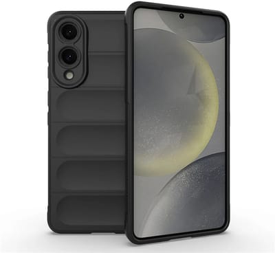 MobyDefend Hoesje - Geschikt voor Samsung Galaxy S25 Edge - TPU Gripcase - Zwart