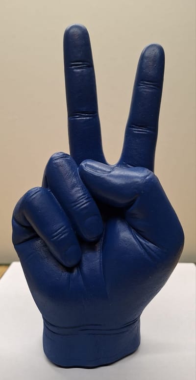 Hand Peace Beelden - 8 kleuren -Blauw - Losse beelden - Polyresin - Polystone - Wonen - Decoratie - Woondecoratie - Merchandise - Mancave