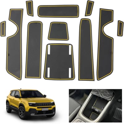 Anti-slip rubbermatten voor Jeep Avenger 2023-2025, niet-slip, console en deurmatten, accessoires voor elektrische voertuigen