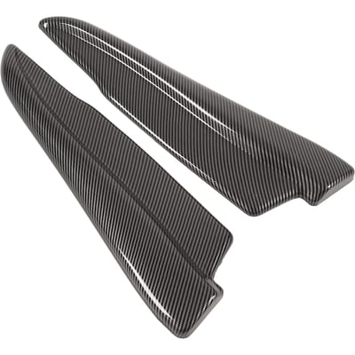Paar Achterbumper Lip Spats Splitters Koolstofvezel Stijl Bumperhoek Krasbeschermer Universeel voor Auto black