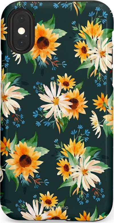 Casetastic Hoesje Geschikt voor Apple iPhone X/Xs - Stijlvolle Beschermende Duo-layer Case - Zonnebosjes