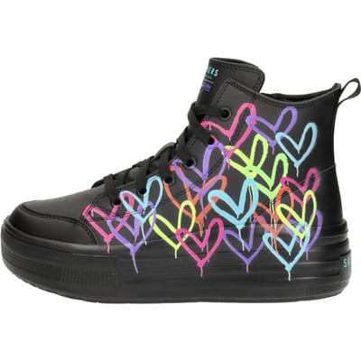 Skechers Hyperlift - Love Daze Meisjes Sneakers - Zwart/Multicolour