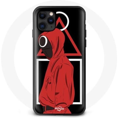 Coque Iphone 11 - Maniacase - Squid Game - Noir - Souple - Design Inspiré de Squid Game