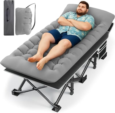 Campingbed Extra Breed voor Volwassenen - Opvouwbaar Slaapbed tot 600 kg