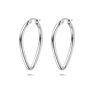 Zilveren gerhodineerde oorringen 25,5 mm - 1341736