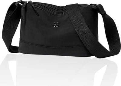 Dames Schoudertas met 4 Vakken, Waterdichte Nylon Schoudertas met Verstelbare Schouderband, Lichtgewicht Crossbody Tas voor Winkelen, Werk en Reizen