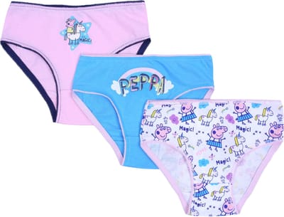 3x Roze en blauwe meisjesslip - Peppa Pig