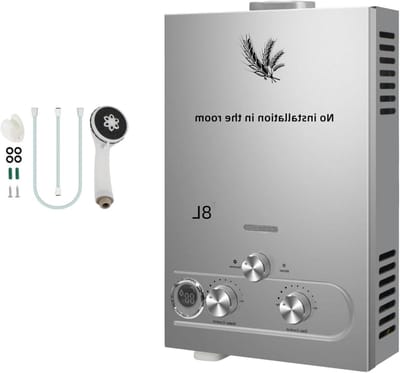 Gas Water Verwarmer - Boiler - Warm Water - Tien Liter Capaciteit - 16 KW - Zwart