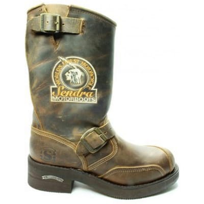 Sendra Boots 3565 Steel Bruin Dames Heren Biker Boots Casual Fashion Motorlaarzen Stalen Neus Anti Slip Zool Unisex Echt Leer Maat 39