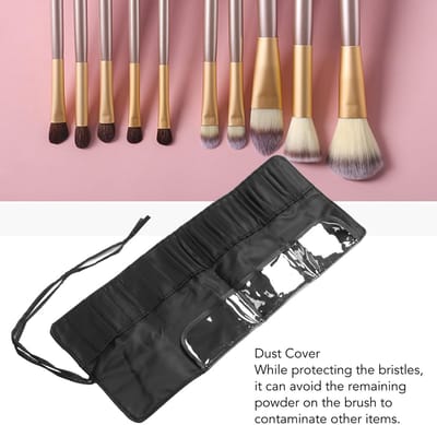Dailygoods- Make-upborstelkoffer Grote Capaciteit - Cosmetische Opbergtas - Waterdichte Organizer - Draagbaar - 26 Gaten - Nylon Materiaal - Make-upborstelhouder