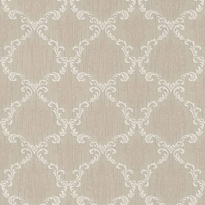 Textiel look behang Profhome 956291-GU textiel behang gestructureerd in textiel look mat beige 5,33 m2