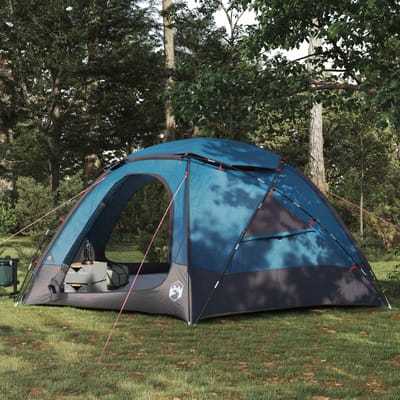 vidaXL - Dometent - met - Verwijderbare - Regenfly - 8-persoons - Blauw