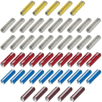 50-delige torpedozekeringen set - 5A 8A 16A 25A 40A - DIN72581 smeltzekering assortiment