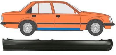 Volledige dorpel voor Opel Rekord E 1977-1986 / Rechts