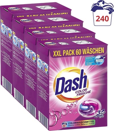 Dash 3in1 Pods - Color Fris - Wasmiddelcapsules - Voordeelverpakking 4 x 60 Wasbeurten - Waspods