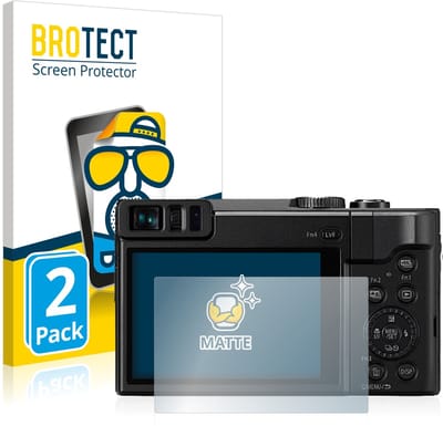 BROTECT - Screenprotector voor Panasonic Lumix DC-TZ91 - Folie Beschermfolie matte 2 Stuks
