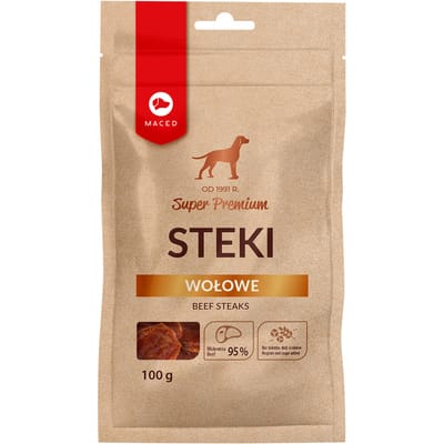 100g Maced Super Premium Beef Steaks Hondensnacks