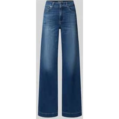 flared fit jeans van katoenmix