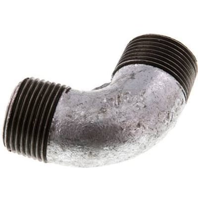 R 3/4'' Buitendraad Verzinkt Gietijzeren L-Fitting 90graden 25 Bar [2 Stuks]
