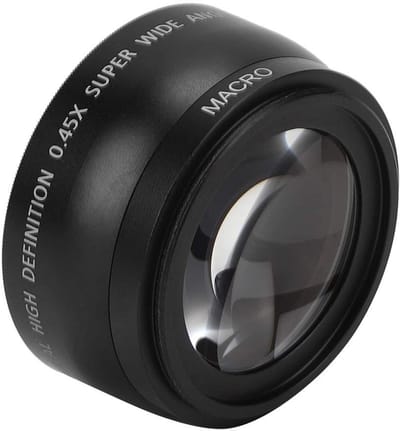 Allecto - Groothoek Macro Lens - 0.45X Vergroting - 55MM Diameter - Optisch Glas - Geschikt voor Alle Cameralensen - Aluminiumlegering