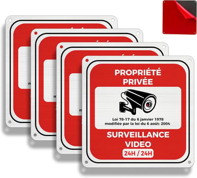 Waarschuwingsbord Beveiligingscamera Voor Binnen en Buiten Aluminium