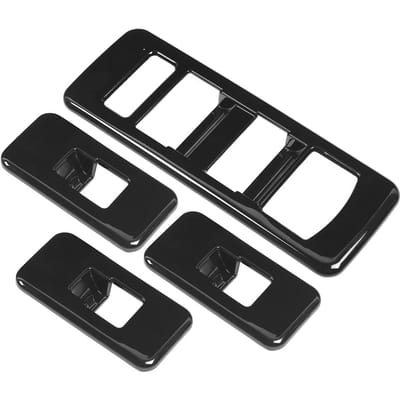 4 stuks Raamschakelaar Knop Paneel Cover Sierlijst Pianozwart Past voor Land Rover Discovery 5 2017 2020