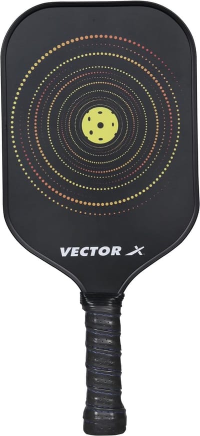 Pickleball Racket - Sport Bat - Sporten Buiten - Hoogwaardige Glasvezel - 25 x 20 x 5 cm - Zwart